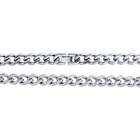 Dahlia Mens Stainless Steel 10mm Flat Curb Chain Bracelet 8.75
