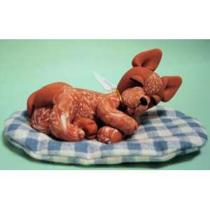    Australian Cattle Dog Naptime Clay Figurine (Red): Home & Kitchen