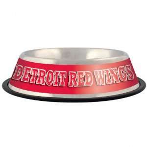  Detroit Red Wings Stainless Steel Dog Bowl Sports 