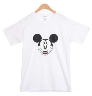 NEW Jumping Mickey Mouse Face Graphic 2NE1 KPOP Airport Fashion White 