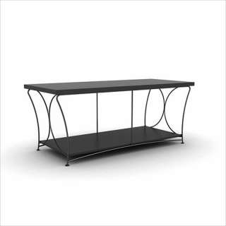   Inc Nuvo 2 Tier Black Metallic Frame TV Stand with Black Top [250982