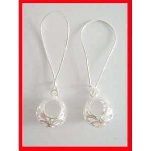  Filigree Dangle Earrings Solid Sterling Silver #4102 Arts 
