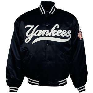 Majestic New York Yankees Navy Blue Authentic Collection Satin Jacket 