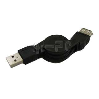 USB 2.0 A Male to A Female Extension Retractable Cable  
