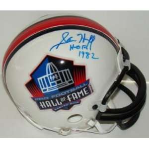  Autographed Sam Huff Mini Helmet   HOF 82 HOF JSA 