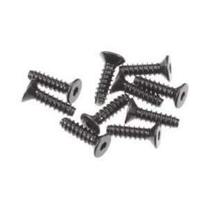  M2.6X10MM HEX SOCKET TAPPING FLAT HEAD / BLACK / 10 PC 