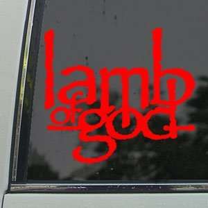  Lamb Of God Red Decal Band Car Truck Bumper Window Red 