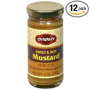 Dynasty Sweet & Hot Mustard, 4 Ounce (Pack of 12)  Grocery 