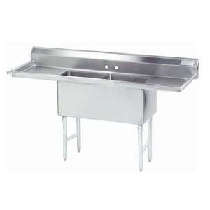    Two Compartment Sink with Two 18 Drainboards