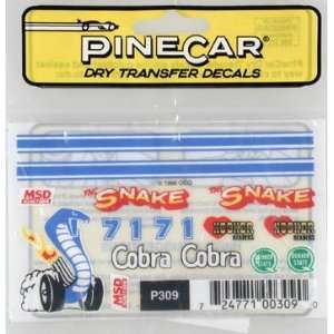  PineCar Derby Racers Dry Transfer Decals Cobra Toys 