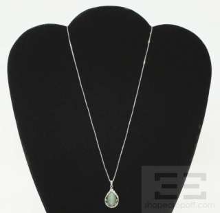 Ever Rich 18K and 14K White Gold Green Gemstone Necklace  