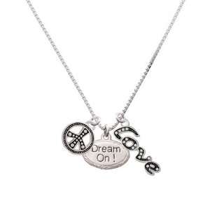    Dream On Oval, Peace, Love Charm Necklace [Jewelry] Jewelry