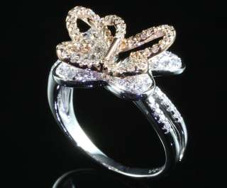 14KG Butterfly Design Diamond Ring One of a Kind  