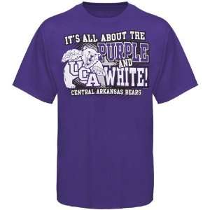 Central Arkansas Bears Purple All About Purple & White T shirt  