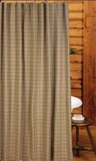COUNTRY OAT CHECKED SHOWER CURTAIN cotton  