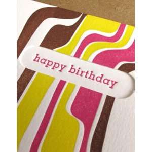   angela adams stratus birthday letterpress greeting card *NEW* Office