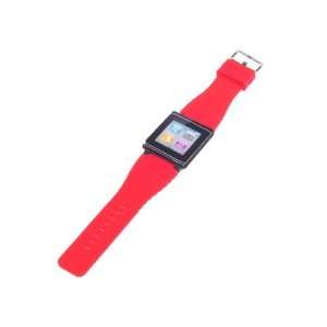  Red Silicone Watch Band for Apple iPod Nano 6th Gen 6  