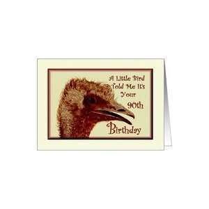  Birthday / 90th / Ostrich /Humorous Card Toys & Games