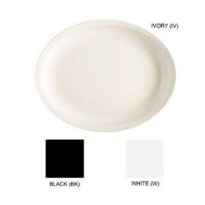  GET Milano Melamine Black Oval Platter   15 X 12 X 1 3/4 