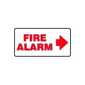 FIRE ALARM (ARROW RIGHT) Sign   7 x 14 Dura Fiberglass