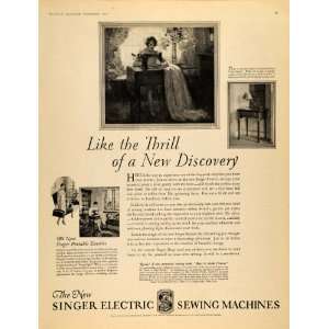  1927 Ad Singer Electric Sewing Machine Co. Appliances 