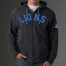 47 Brand Detroit Lions Gametime Full Zip Hooded Sweatshirt    
