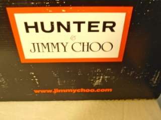 NWT Hunter Jimmy Choo Croc Black WELLYSH Short Rainboots Size 5 UK 3 
