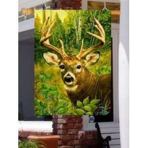   Friend Large Flag Forest Wood Antlers Animal: Patio, Lawn & Garden