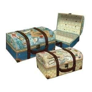  Punch Studio Large Nesting Trunk Boxes 3pc Set #50996n 