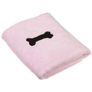   Products Bone Embroidered Microfiber Bath Towel, Pink