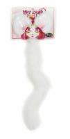 White Cat Ears and Tail Set Costume Accessory NEW  