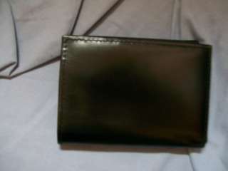 Mens Wilsons Leather Black Tri Fold Wallet NWT  