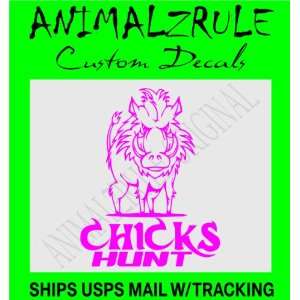  GIRL BOAR HUNTING DECAL: Everything Else