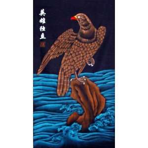    Chinese Art Batik Tapestry Eagle Wall Hanging: Everything Else