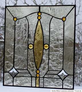   Jugendstil   Fensterbild, Echt  Antikglas in Tiffany   Technik  