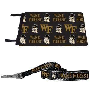  Wake Forest Demon Deacons Roll Up Bed & Dog Lead Pet 