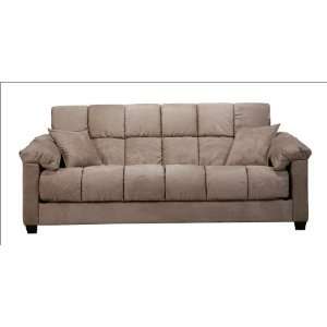  Microfiber Sofa Bed Futon (Dark Brown) (38H x 40W x 86D 