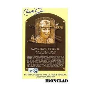   Cal Ripken Jr. Signed Hall of Fame Plaque Card: Sports & Outdoors