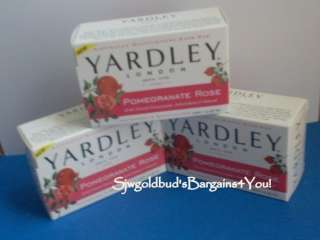 Lot Of 3 Yardley London Pomegranate Rose Bar Soap  