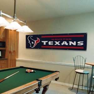  NFL Houston Texans Navy Blue 8 x 2 Banner: Sports 