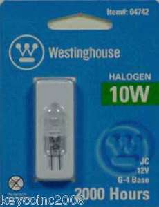 10 bulbs WESTINGHOUSE HALOGEN LIGHT BULB G4 base T3 12 volt 10 watts 