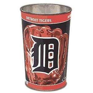   Detroit Tigers MLB Tapered Wastebasket (15 Height): Home & Kitchen