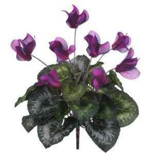    13 Silk Cyclamen Flower Bush  Violet (case of 6): Home & Kitchen