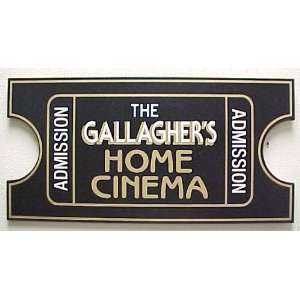 Personalized Movie Ticket Theater Sign 