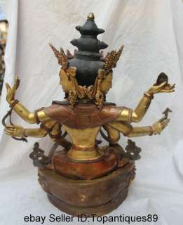 Nepal Buddhismus Pure Bronze 24K vergoldet Ushnishavijaya Namgyalma 