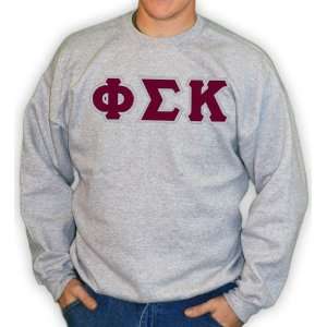  Phi Sigma Kappa Lettered Crewneck Sweatshirt Sports 