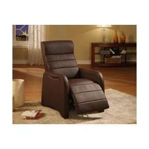  Back Recliner in Chocolate Faux Leather   Rissanti Recliner Chairs 