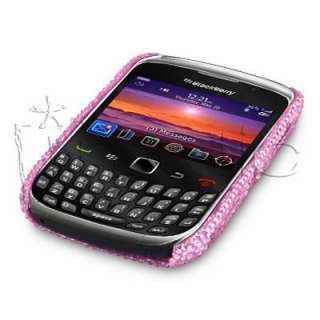 Carcasa Blackberry 8520 y 9300 DIAMANTES Rosa +Mariposa  