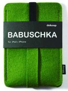 DEKOOP BABUSCHKA IPOD IPHONE FILZ TASCHE in dunkelgrün  