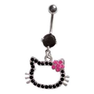   Unique dangle Belly navel Ring piercing bar body jewelry 14g: Jewelry